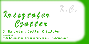 krisztofer czotter business card